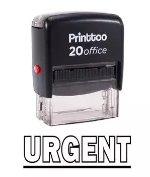 Printtoo Custom Stamp СРОЧНО Самостоятельная печать резиновых штампов Office 14 mm x 38 mm (Approx) чёрный