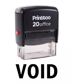 Printtoo Custom Stamp VOID Self Inking Rubber Stamp Office Stationary-Black 14 mm x 38 mm (Approx) чёрный