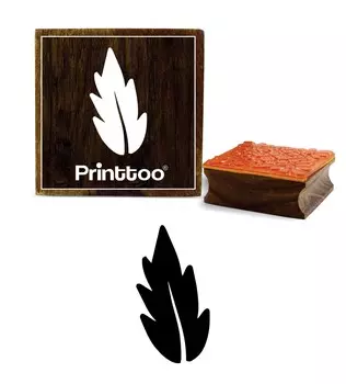 Printtoo Diary Card Leaf Design Wooden Rubber Stamp Scrap-Book Print Block-2 x 2 2 x 2 Inches коричневый