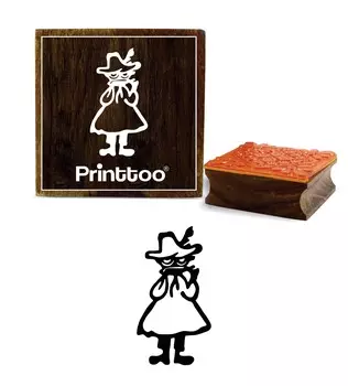 Printtoo Diary Card Print Girl Design Square Wooden Rubber Stamp Brown Block-2 x 2 2 x 2 Inches коричневый
