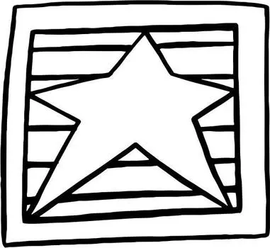 Printtoo Diary Card Scrap-Booking Star Design Square Wooder Rubber Stamp Block-2 x 2 2 x 2 Inches коричневый