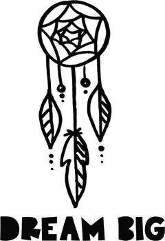 Printtoo Dream Большой текст с дизайном Dream Catcher Квадратный деревянный резиновый штамп-2 x 2 2 x 2 Inches коричневый