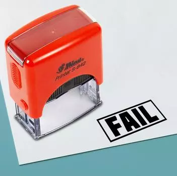 Printtoo Fail Self Inking Rubber Stamp Pre, Inked Office Stamp, Канцелярские товары для домашнего офиса, 38 x 14 мм, 38 x 14 mm фиолетовый