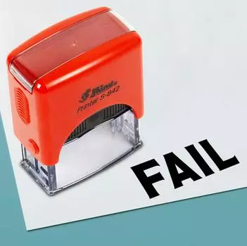 Printtoo Fail Self Inking Rubber Stamp Pre, Inked Office Stamp, Канцелярские товары для домашнего офиса, 38 x 14 мм, 38 x 14 mm фиолетовый