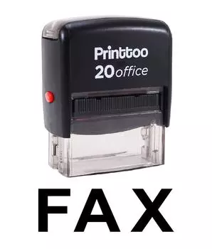 Printtoo FAX Self Inking Rubber Stamp Office Stationary Custom Stamp-Black 14 mm x 38 mm (Approx) чёрный