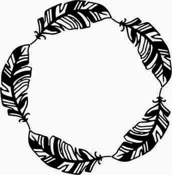 Printtoo Feather Pattern Scrap-booking Круглый деревянный резиновый штамп Craft Stamps-2 2 Inch Diameter коричневый