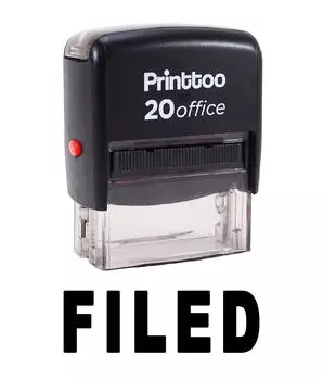 Printtoo FILED Self Inking Rubber Stamp Office Stationary Custom Stamp-Black 14 mm x 38 mm (Approx) чёрный