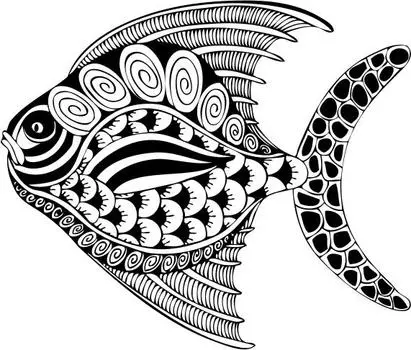 Printtoo Fish Design Деревянный резиновый штамп Scrap-booking Craft Textile Stamps-2 x 2 2 x 2 Inches коричневый