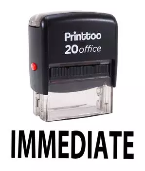 Printtoo IMMEDIATE Самостоятельная печать резиновой печатью Офисные канцелярские товары на заказ 14 mm x 38 mm (Approx) чёрный