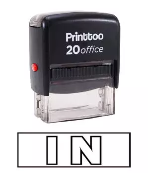 Printtoo IN Self Inking Rubber Stamp Office Stationary Custom Stamp-Black 14 mm x 38 mm (Approx) красный