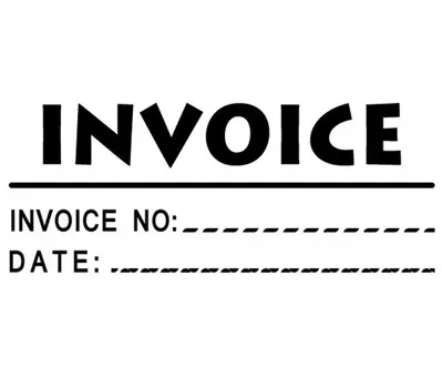 Printtoo Invoice Self Inking Rubber Stamp Pre-Inked Office Stamp- Home Office Business Канцелярские товары, 47 x 20 мм чёрный