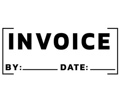 Printtoo Invoice Self Inking Rubber Stamp Pre-Inked Office Stamp- Home Office Business Канцелярские товары, 47 x 20 мм чёрный