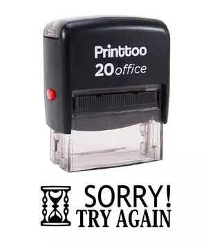 Printtoo ИЗВИНИТЕ ПОПРОБУЙТЕ ЕЩЕ РАЗ 14 mm x 38 mm (Approx) красный