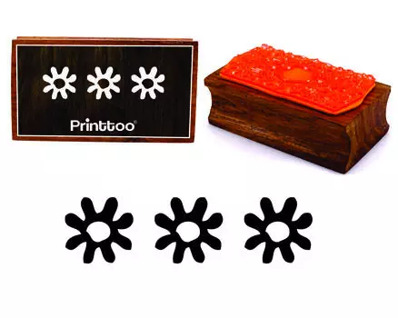 Printtoo Крафта Прямоугольный Племенной Бесшовный Фон Деревянный Штамп 2.5 x 0.634 Inches коричневый