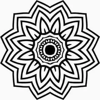 Printtoo Круглый деревянный резиновый ремесленный текстильный штамп с цветочным рисунком мандалы Штампы-2 2 Inch коричневый