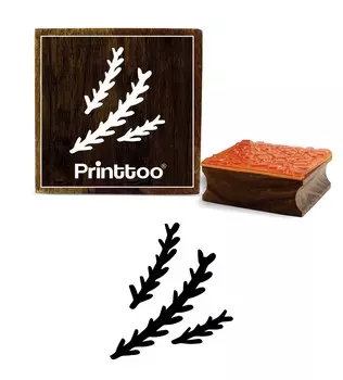 Printtoo Leaf Design Diary Card Square Wooden Rubber Stamp Scrap-Book Book Block-2 x 2 2 x 2 Inches коричневый