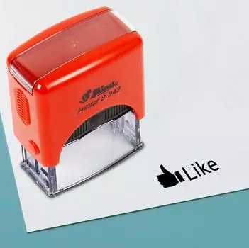 Printtoo Like Self Inking Rubber Stamp Pre, Inked Office Stamp, Home Office Business Candleware, 38 x 14 мм, 38 x 14 mm фиолетовый