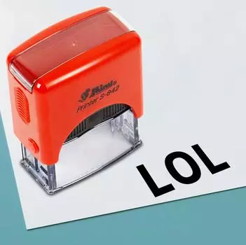 Printtoo Lol Self Inking Rubber Stamp Pre, Inked Office Stamp, Канцелярские товары для домашнего офиса, 38 x 14 мм, 38 x 14 mm чёрный