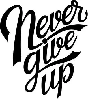 Printtoo Никогда не сдавайся Крафт штамп Деревянные резиновые круглые штампы Scrap-booking-2 2 Inch коричневый