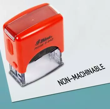 Printtoo Non,Machinable Self Inking Rubber Stamp Pre,Inked Office Stamp, Канцелярские товары для домашнего офиса, 38 x 14 мм, 38 x 14 mm чёрный