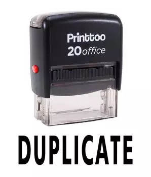 Printtoo Office Стационарная индивидуальная печать DUPLICATE Самокрасящаяся резина 14 mm x 38 mm (Approx) чёрный