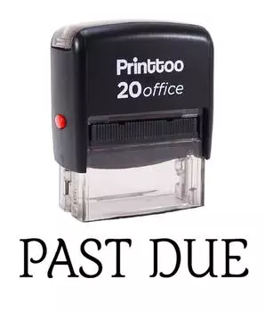 Printtoo Office Стационарная индивидуальная печать ПРОШЕДШИЙ СРОК Самоклеящаяся резина 14 mm x 38 mm (Approx) чёрный