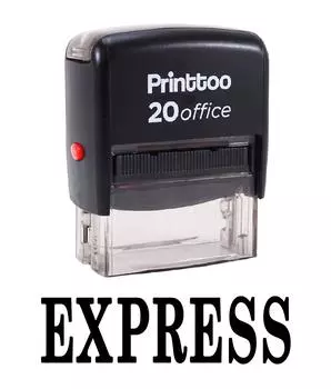 Printtoo Office Стационарная ЭКСПРЕСС Самостоятельная резиновая печать на заказ 14 mm x 38 mm (Approx) чёрный