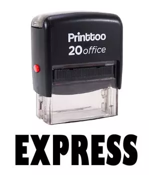 Printtoo Office Стационарная самостоятельная печать EXPRESS Rubber Stamp Custom 14 mm x 38 mm (Approx) чёрный