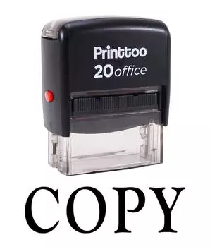 Printtoo Office Стационарный пользовательский штамп COPY Self Inking Rubber Stamp-Black 14 mm x 38 mm (Approx) чёрный