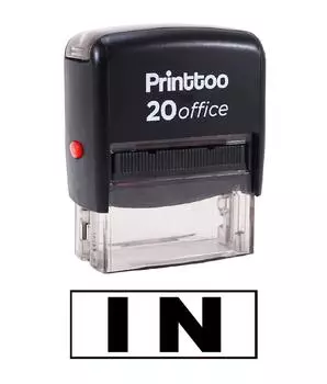 Printtoo Office Стационарный пользовательский штамп в самоклеящейся резиновой штамп-черный 14 mm x 38 mm (Approx) чёрный