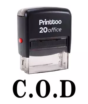 Printtoo Office Stationary COD Self Inking Rubber Stamp Custom Stamp-Black 14 mm x 38 mm (Approx) чёрный