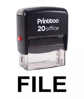 Printtoo Office Stationary FILE Self Inking Rubber Stamp Custom Stamp-Black 14 mm x 38 mm (Approx) чёрный