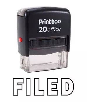 Printtoo Office Stationary FILED Self Inking Rubber Stamp Custom Stamp-Black 14 mm x 38 mm (Approx) чёрный