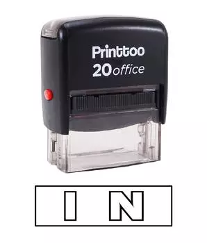 Printtoo Office Stationary IN Self Inking Rubber Stamp Custom Stamp-Black 14 mm x 38 mm (Approx) чёрный
