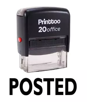 Printtoo Office Stationary POSTED Самостоятельная резиновая печать на заказ 14 mm x 38 mm (Approx) чёрный