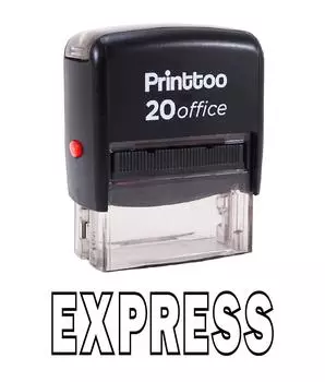 Printtoo Офисная стационарная индивидуальная печать EXPRESS Self Inking Rubber 14 mm x 38 mm (Approx) красный