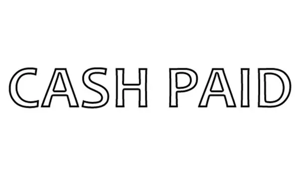 Printtoo Оплаченный наличными Самостоятельный резиновый штамп Предварительно окрашенный офисный штамп - канцелярские товары для домашнего офиса, черный - 42 x 9 зелёный