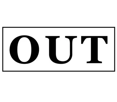 Printtoo Out Самоклеящаяся резиновая печать Предварительно окрашенная офисная печать - канцелярские товары для домашнего офиса, 47 x 20 мм чёрный