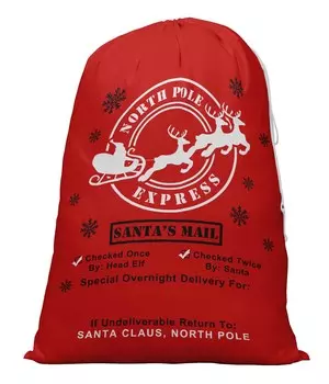 Printtoo Pack of 2 Drawstring Special Delivery Extra Large Size Christmas Sack Re-Usable Xmas Present Storage 27x20 Inch 27 x 20 Inches бежевый