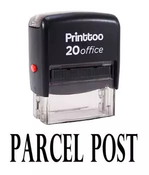 Printtoo PARCEL POST Self Inking Rubber Stamp Office Stationary Custom 14 mm x 38 mm (Approx) чёрный