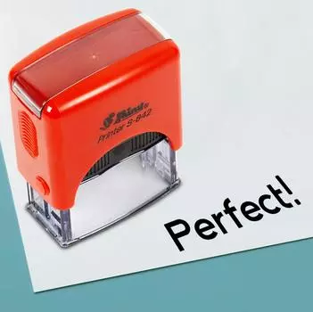 Printtoo Perfect Self Inking Rubber Stamp Pre, Inked Office Stamp, Канцелярские товары для домашнего офиса, 38 x 14 мм, 38 x 14 mm фиолетовый