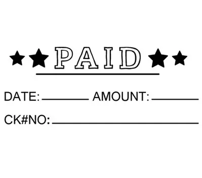 Printtoo Платная самоклеящаяся резиновая печать Предварительно окрашенная офисная печать - канцелярские товары для домашнего офиса, 47 x 20 мм зелёный