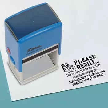 Printtoo Please Remit Balance Self Inking Rubber Stamp Pre, Inked Office Stamp, Канцелярские товары для домашнего офиса, 41 x 24 мм, 41 x 24 mm красный