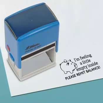 Printtoo Please Remit Balance Self Inking Rubber Stamp Pre, Inked Office Stamp, Канцелярские товары для домашнего офиса, 41 x 24 мм, 41 x 24 mm чёрный