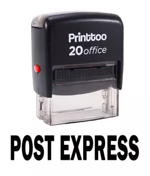 Printtoo POST EXPRESS Self Inking Rubber Stamp Office Stationary Custom 14 mm x 38 mm (Approx) чёрный