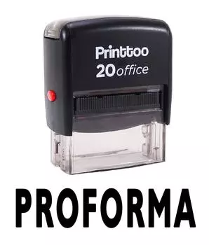 Printtoo PROFORMA Self Inking Rubber Stamp Office Стационарные на заказ 14 mm x 38 mm (Approx) чёрный