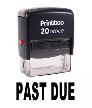 Printtoo ПРОШЕДШИЙ СРОК Самостоятельная печать резиновой печатью Офисные канцелярские товары на заказ 14 mm x 38 mm (Approx) чёрный