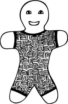 Printtoo Пряничный человечек шаблон квадратный деревянный резиновый штамп карты бумажный блок-2 x 2 2 x 2 Inches коричневый