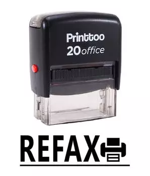 Printtoo REFAX Self Inking Rubber Stamp Office Стационарный пользовательский штамп-черный 14 mm x 38 mm (Approx) чёрный