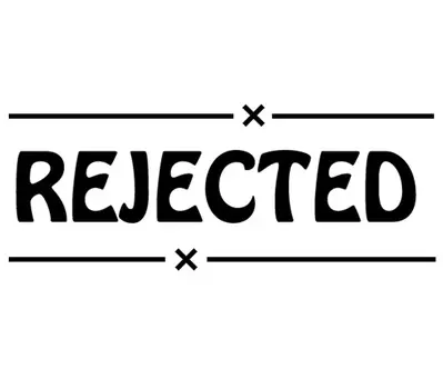 Printtoo Rejected Self Inking Rubber Stamp Pre-Inked Office Stamp- Home Office Business Канцелярские товары, 47 x 20 мм чёрный